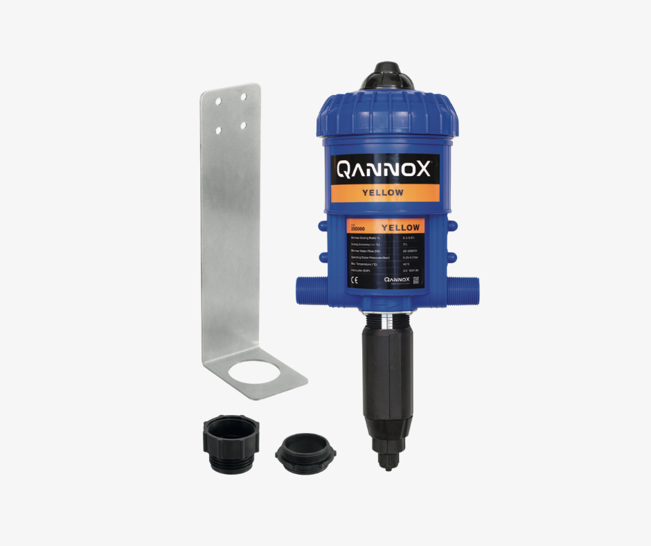 QX Doseringsenhed 2500l/h – 0,1-0,9% Inkl. beslag for tromle og IBC (FKM)
